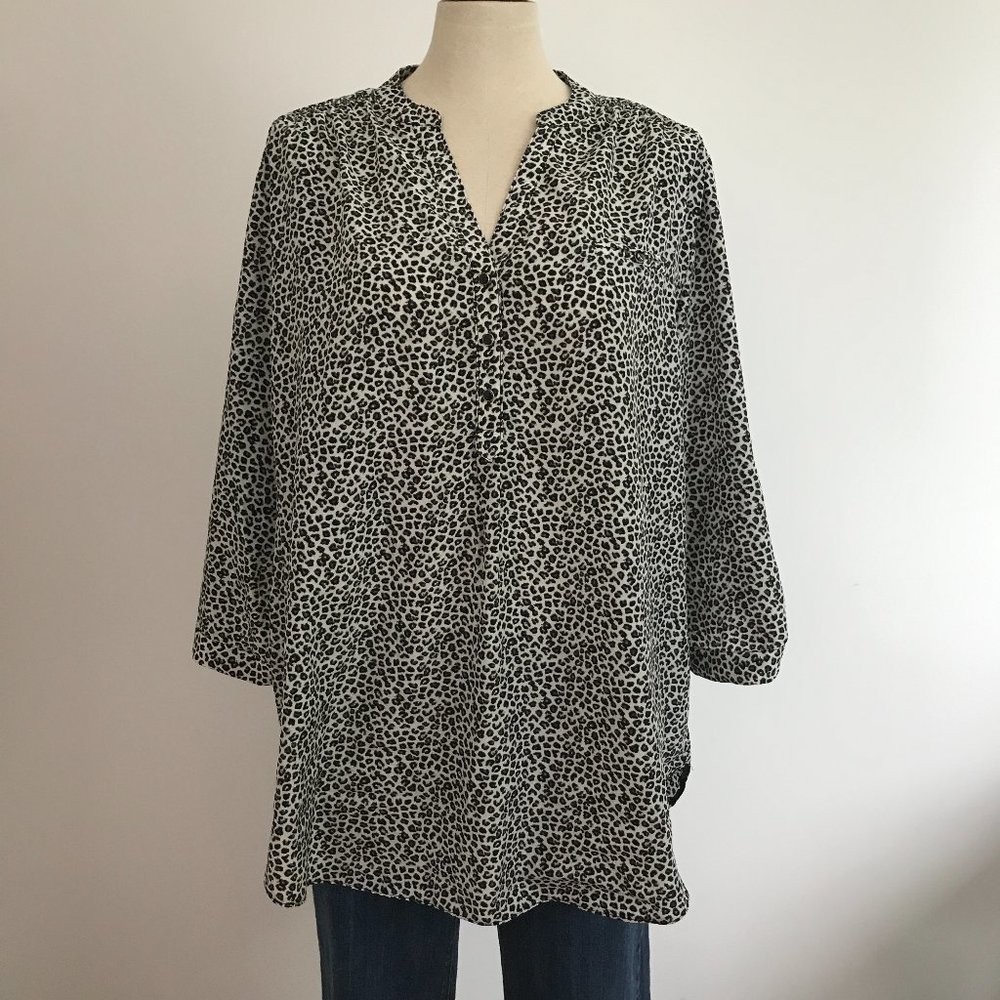 Mandy Evans- Black & White Animal print Blouse /Top